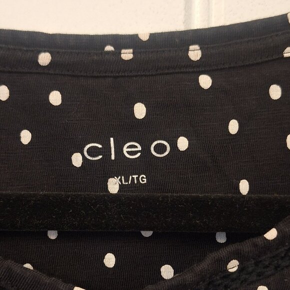 Cleo Black White Polka Dot Short Sleeve Top - Picture 3 of 7